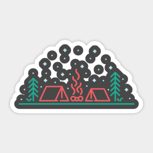 Camping Night Sticker